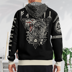 Fenrir Wolf And Ravens Viking Valhalla 3D Shirt