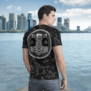 Fenrir Wolf Of Odin And Hammer 3D Shirt