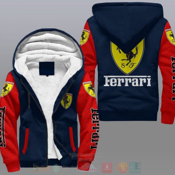 Ferrari Car Fleece Hoodie