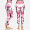 Fight Like A Girl Sugar Skull Fairy Breast Cancer Awareness Personalized All Over Printed Hoodie And Leggings