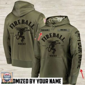 Fireball Army Custom Name 3D All Over Print Hoodie