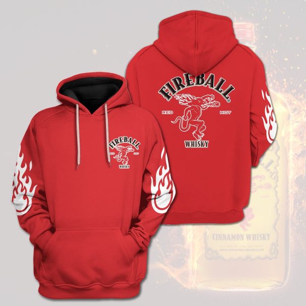 Fireball Whisky Red 3D Shirt