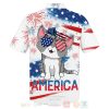 Flag Cat Cute Us Independence Day 3D Hoodie