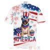 Flag Dog Cute Us Independence Day 3D Hoodie