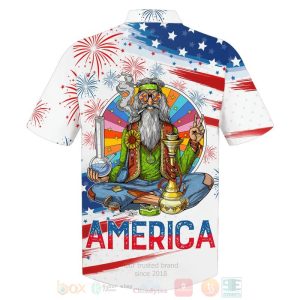 Flag Hippie Stoner Us Independence Day 3D Hoodie