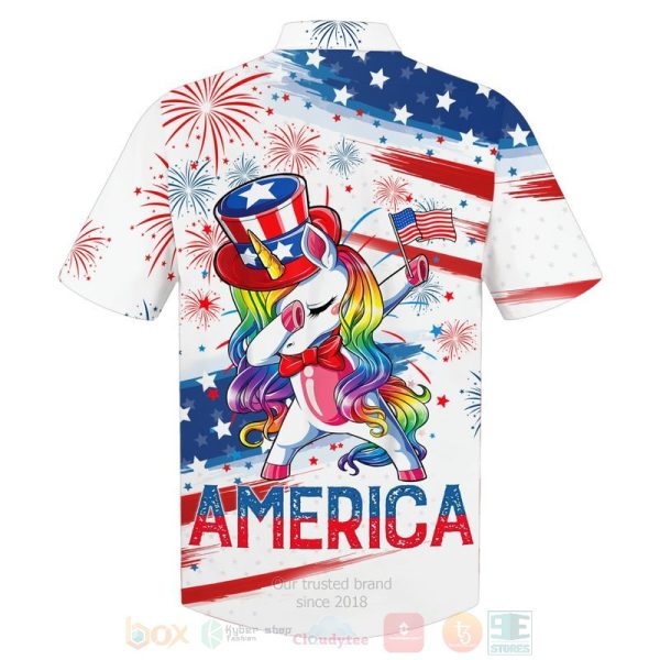 Flag Unicorn Cartoon Us Independence Day 3D Hoodie