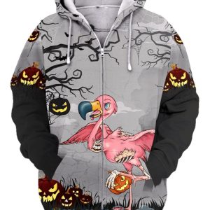 Flamingo Halloween 3D Hoodie