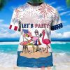 Flamingo Let’S Party Independence Day Shirt