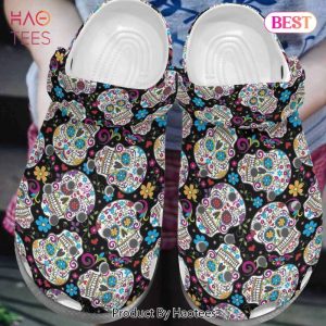 Flower Skullcap Art Shoes – Skullcap Crocbland Clog Birthday Gifts For Men Women