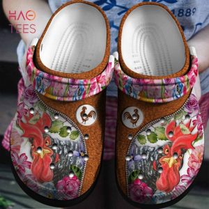 Flowers And Chicken Clogs Shoes