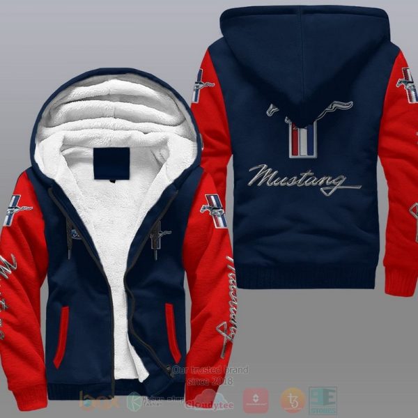 Ford Mustang Car Fleece Hoodie