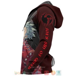 Fox’S Sin Of Greed Ban Anime Seven Deadly Sins 3D Hoodie