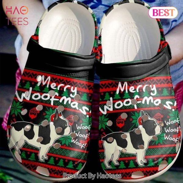 French Bull Dog Merry Woofmas Classic Clogs Shoes Exclusive