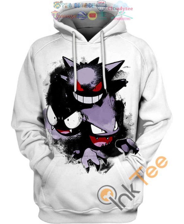 Gengar Gastly Haunter Pokemon Hoodie 3D