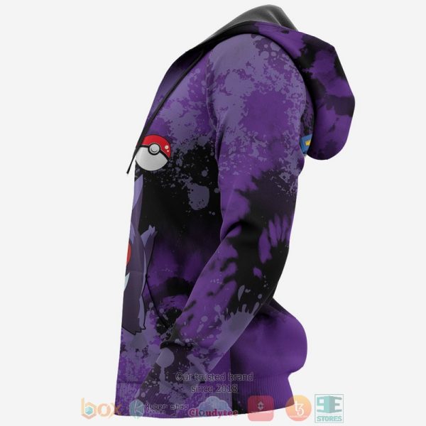 Gengar Pokemon Anime Tie Dye Style 3D Hoodie