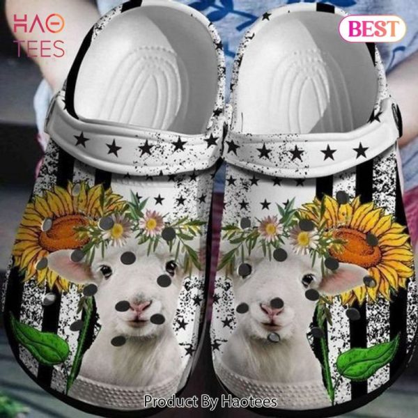 Goat Sunflower Gift For Lover Rubber clog Shoes Comfy Footwear Exclusive