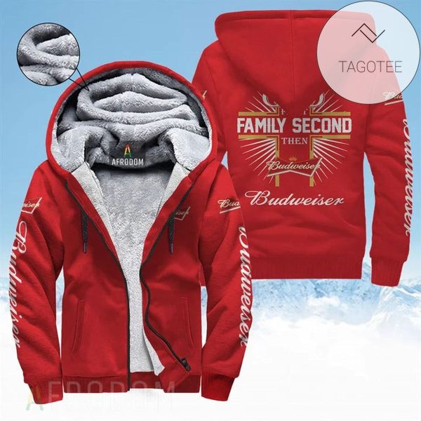 God First Family Second Then Budweiser 3D Fleece Hoodie