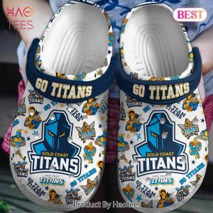 Gold Coast Titans NRL Sport Crocs Crocband Clogs Shoes Comfortable For Men Women and Kids