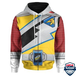 Gold Dino Charge Power Rangers 3D Hoodie Apparel