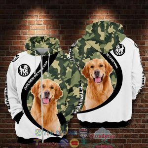 Golden Retriever Camo 3D Hoodie