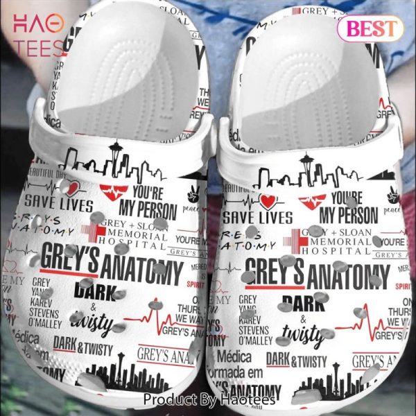 Grey Anatomy American Medical TV Show Nurse Crocs Crocband Comfortable Clogs Shoes For Men Women Exclusive