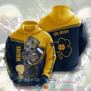 Groot Hug Notre Dame Fighting Irish Ncaa Go Irish Hoodie 3D