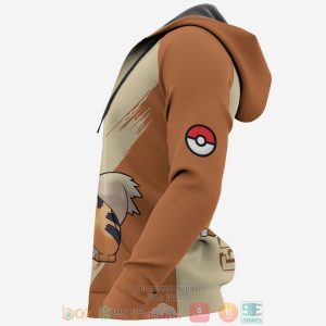 Growlithe Pokemon Anime Light Style 3D Hoodie