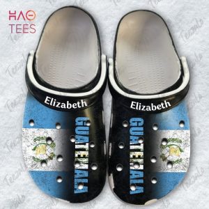 Guatemala Personalized Clogs Shoes With A Half Flag