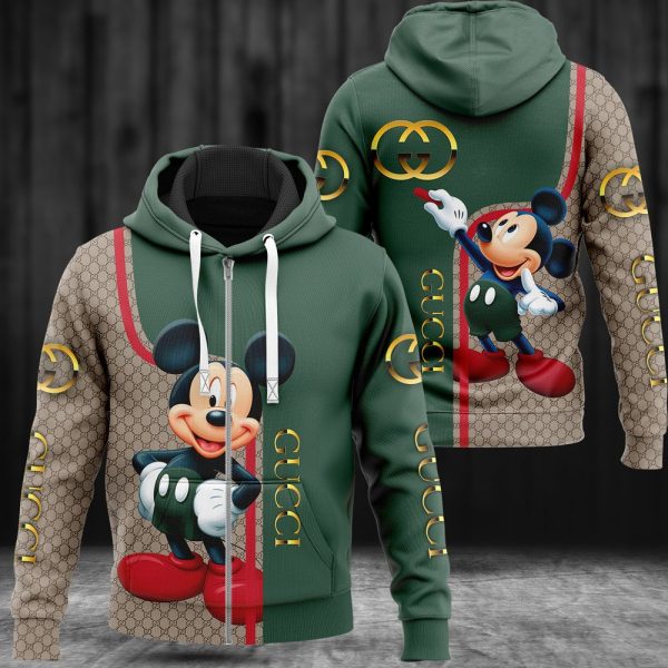 Gucci Mickey Mouse Green 3D Hoodie