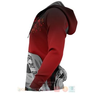 Gyomei Himejima Custom Kimetsu Anime Red 3D Hoodie