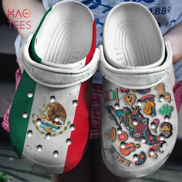 Half Mexican Flag Half Mexican Symbols Clogs Shoes