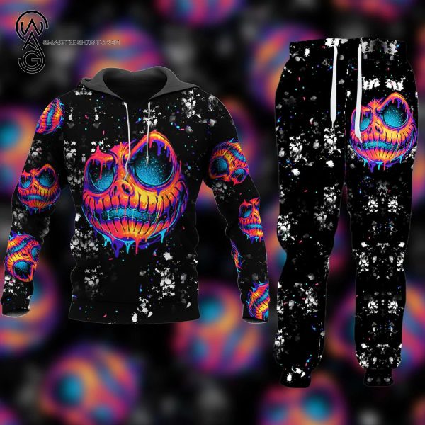 Halloween Movie Jack Skellington Full Print Combo Hoodie And Sweatpants