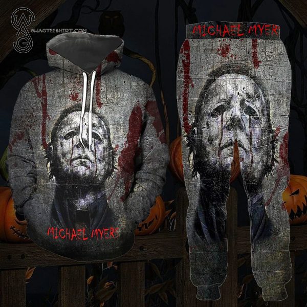 Halloween Night Michael Myers Full Print Combo Hoodie And Sweatpants