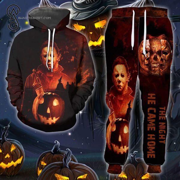 Halloween Scary Michael Myers Full Print Combo Hoodie And Sweatpants