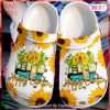 Happy Camper Sunflower Rubber clog Shoes Comfy Footwear Exclusive