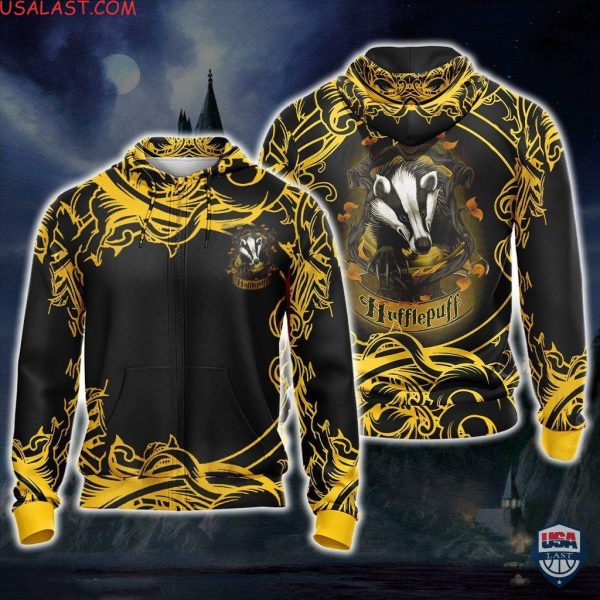 Harry Potter Hufflepuff Badger 3D Hoodie T-Shirt