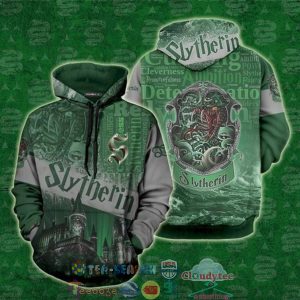 Harry Potter Slytherin Crest Logo 3D Hoodie