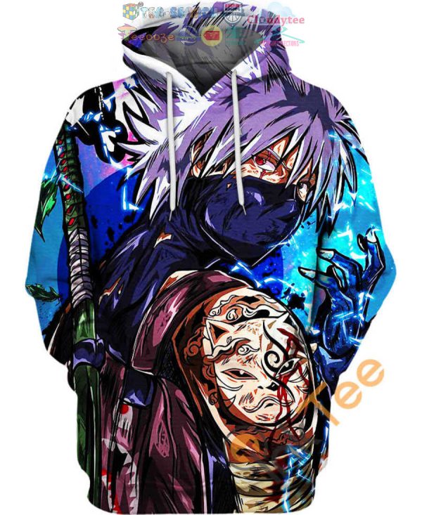 Hatake Kakashi Naruto Purple Hair Hoodie 3D