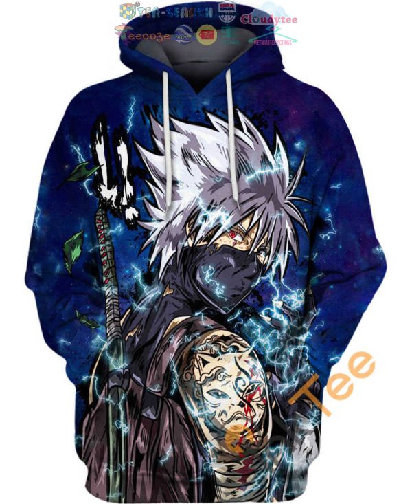 Hatake Kakashi Naruto White Hair Hoodie 3D