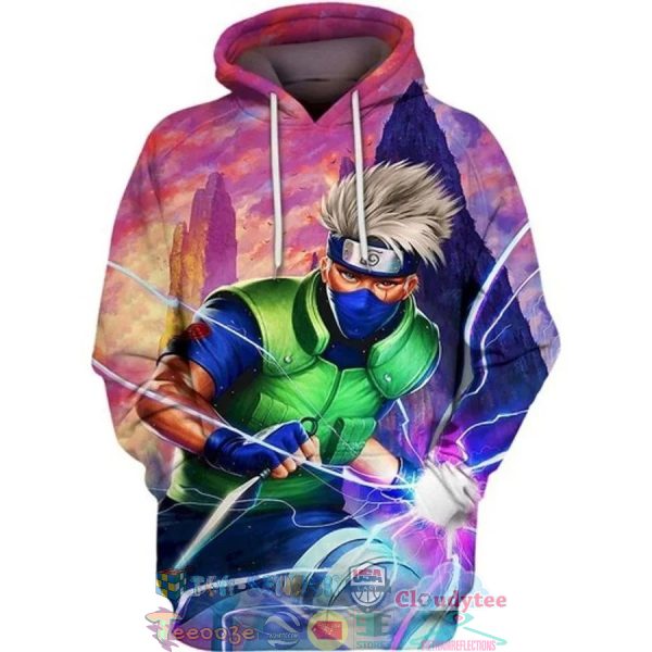 Hatake Kakashi Power Up Naruto 3D Hoodie