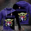 Hawaiian Airlines Baby Yoda 3D Hoodie