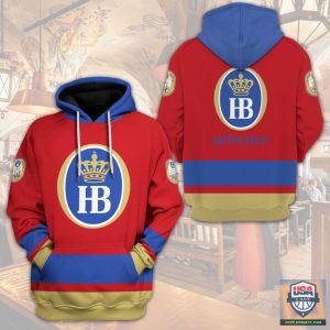 Hb Munchen Beer 3D All Over Print Hoodie