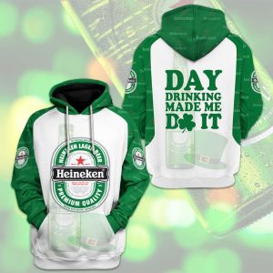 Heineken Day Drinking Made Me Do It 3D Hoodie