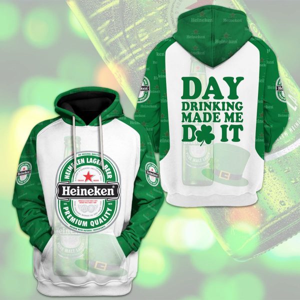 Heineken Day Drinking Made Me Do It 3D Hoodie