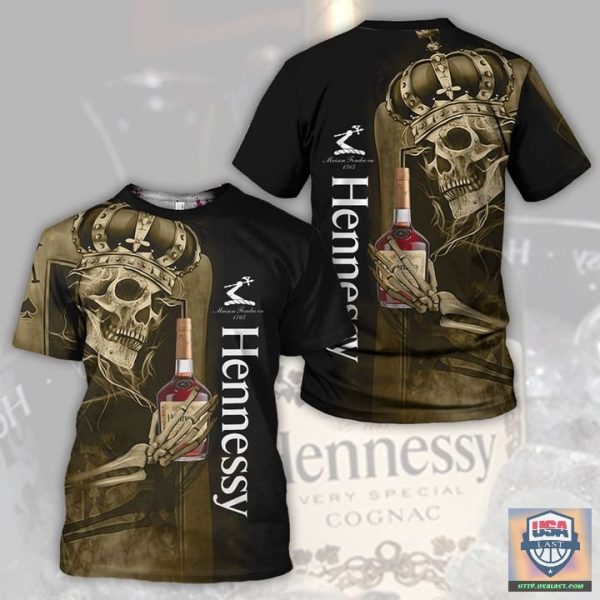 Hennessy King Skull 3D All Over Print Hoodie T-Shirt