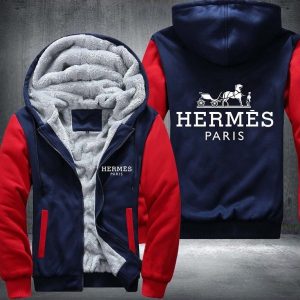 Hermes Paris Fleece Hoodie Jacket