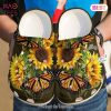 Hippie Personalized Butterfly Sunflower Clog Shoes Exclusive