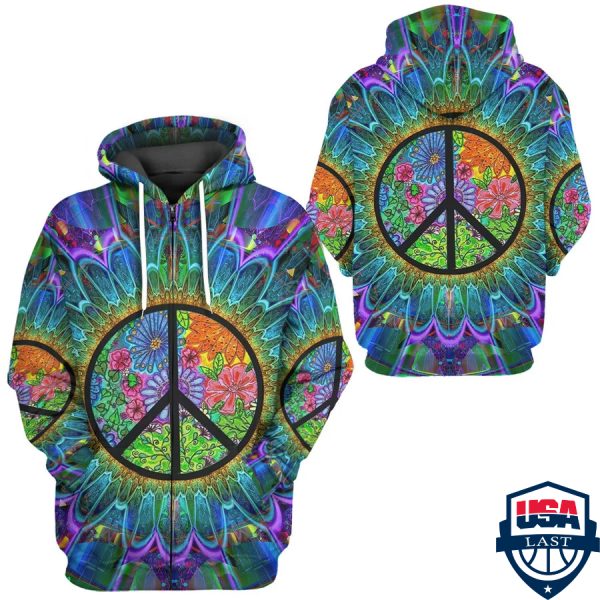 Hippie Ver 1 3D Hoodie Apparel