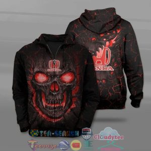 Honda Skull Ver 2 All Over Printed T-Shirt Hoodie