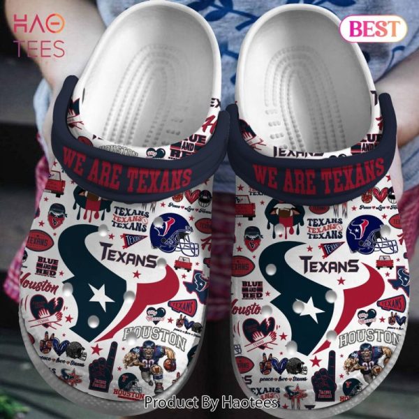 Houston Texans NFL Sport Crocs Crocband Clogs Shoes Comfortable For Men Women and Kids